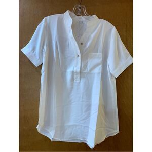 White Crisp Blouse #summer blouse